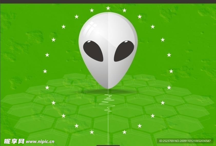 外星人科技背景展板