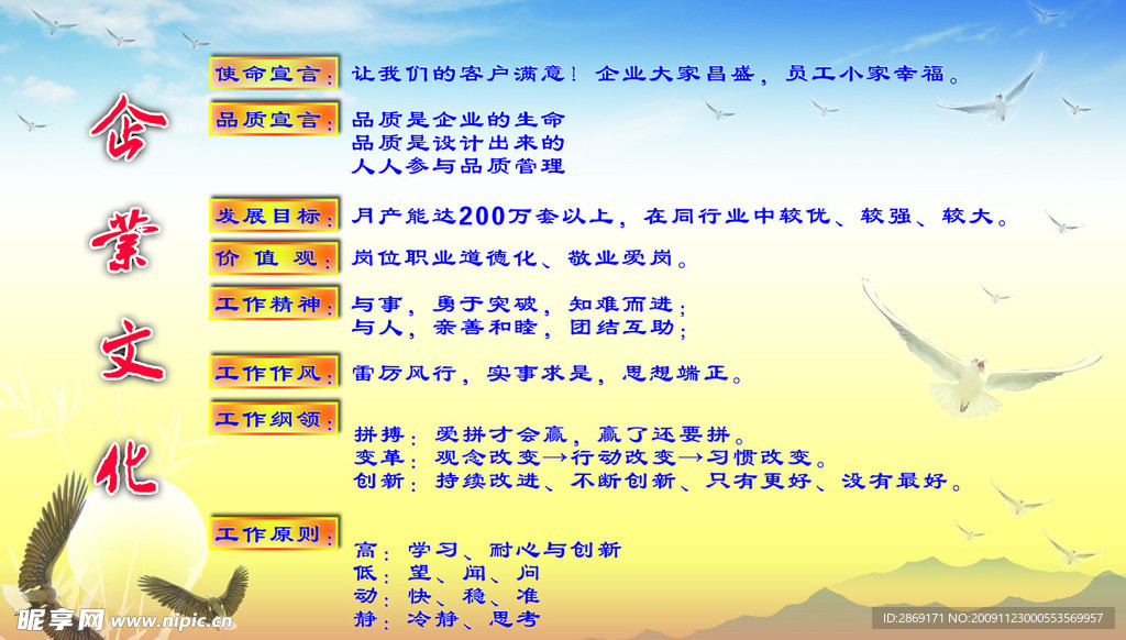 企业文化模版