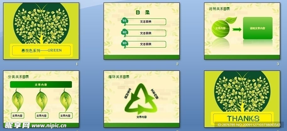 绿色环保PPT模板