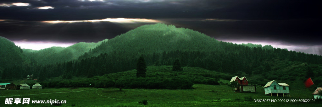 南山水墨画