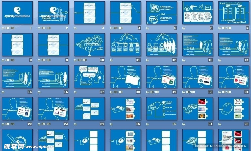 欧美风格超酷创意动态PPT（78P）