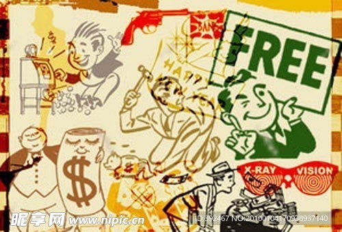 怀旧金融图案ps笔刷下载