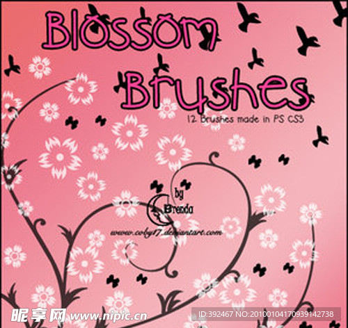 浪漫樱花PS笔刷下载