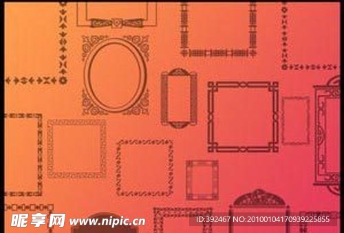 多款相框ps笔刷下载