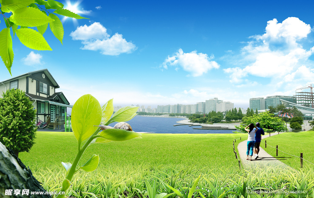 房地产 美女景物