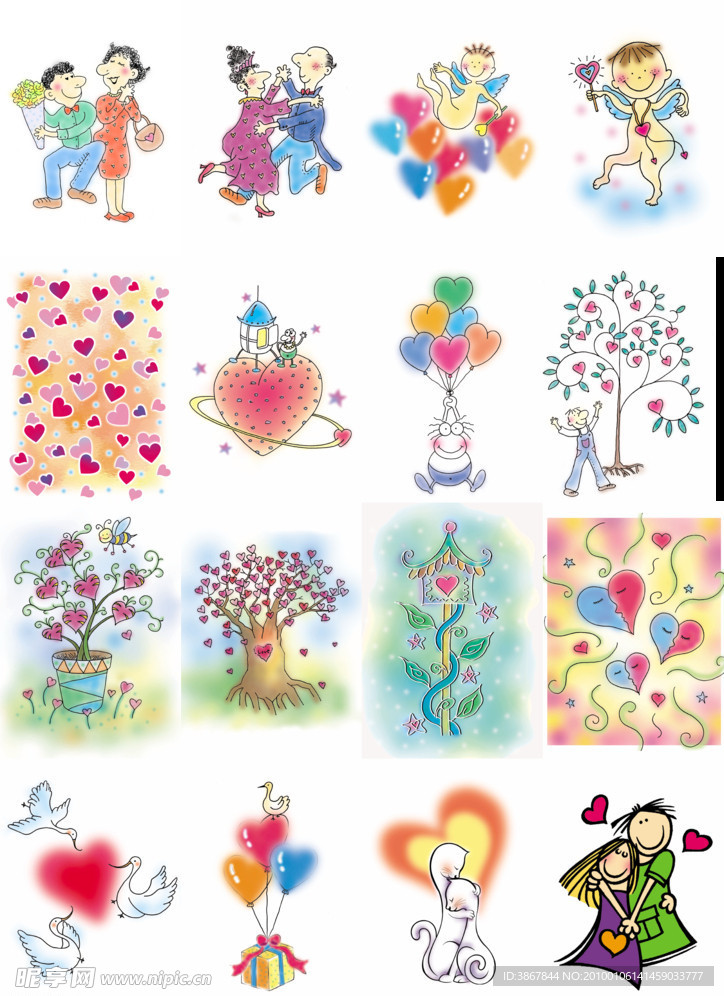 手绘浪漫情人节图片合辑（4）