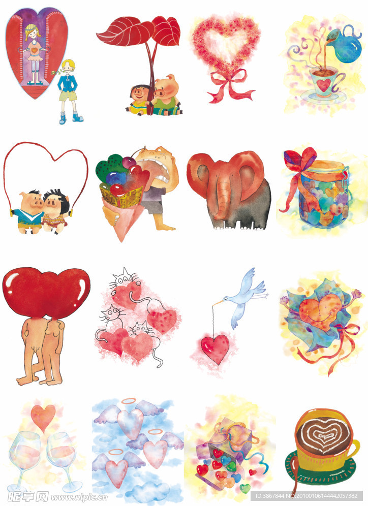 手绘浪漫情人节图片合辑（6）
