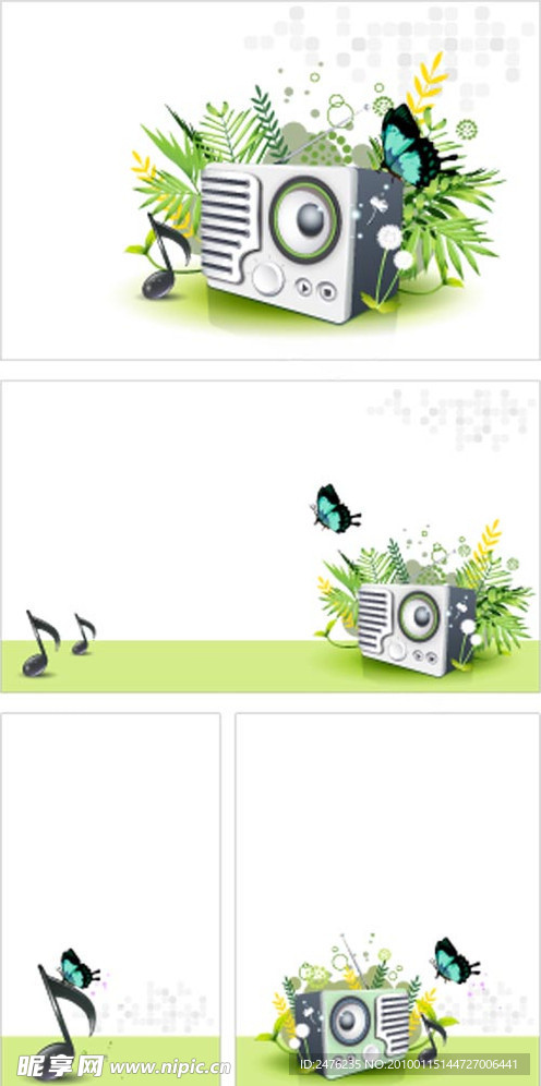 大自然的音乐矢量素材