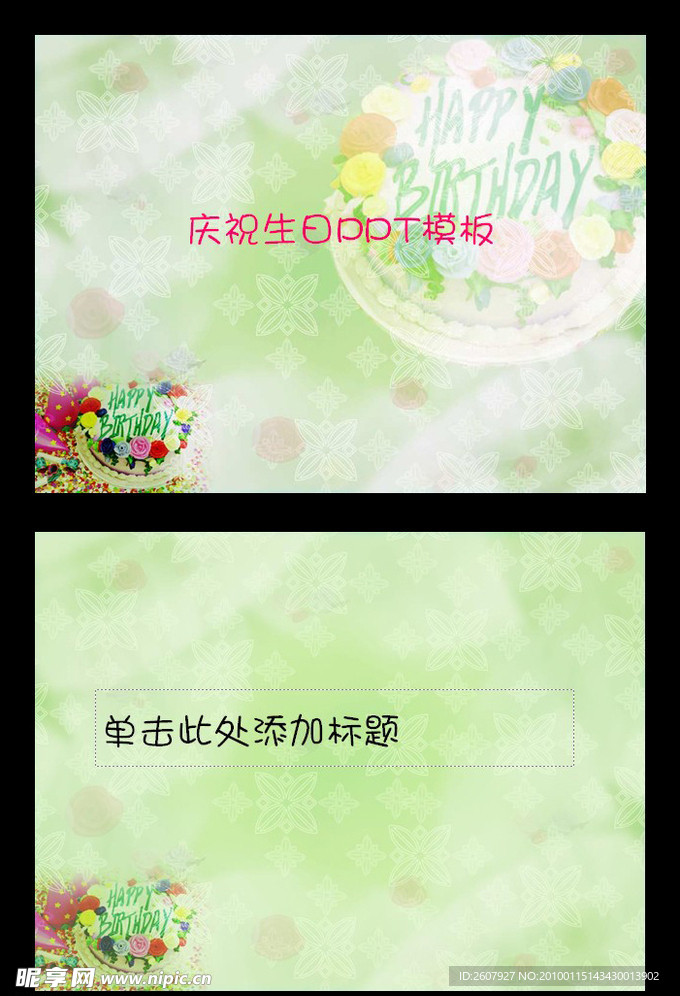 庆祝生日PPT模板