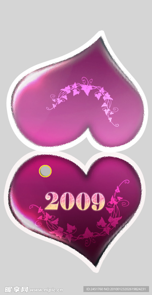 情人节红心PSD分层素材