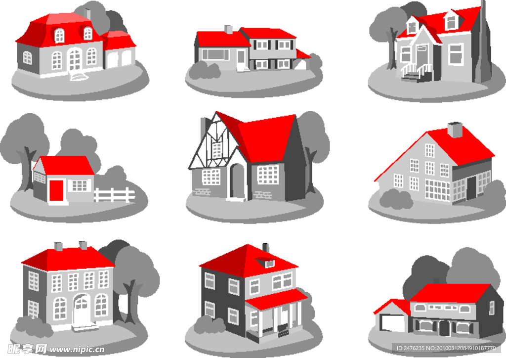 房子图标矢量素材