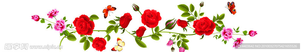 玫瑰花 无框画花 移门花 画psd分层