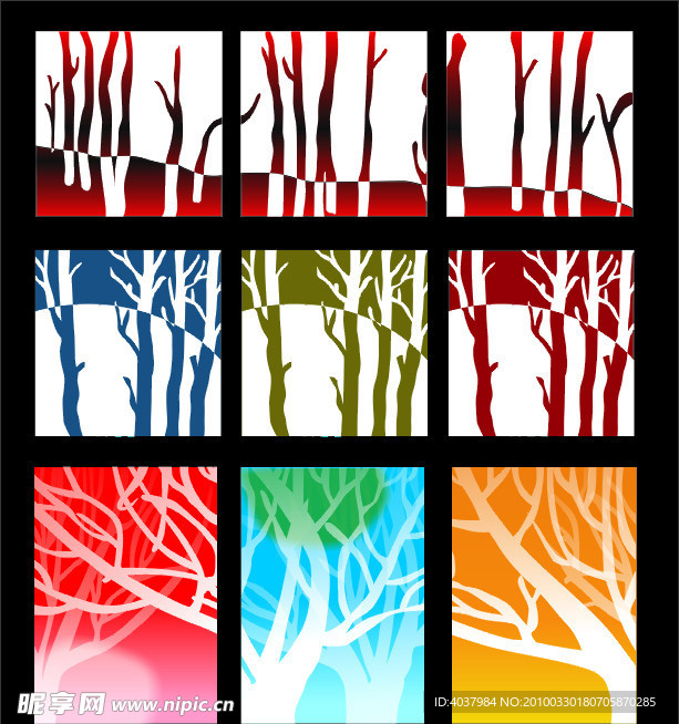 无框画树影婆娑