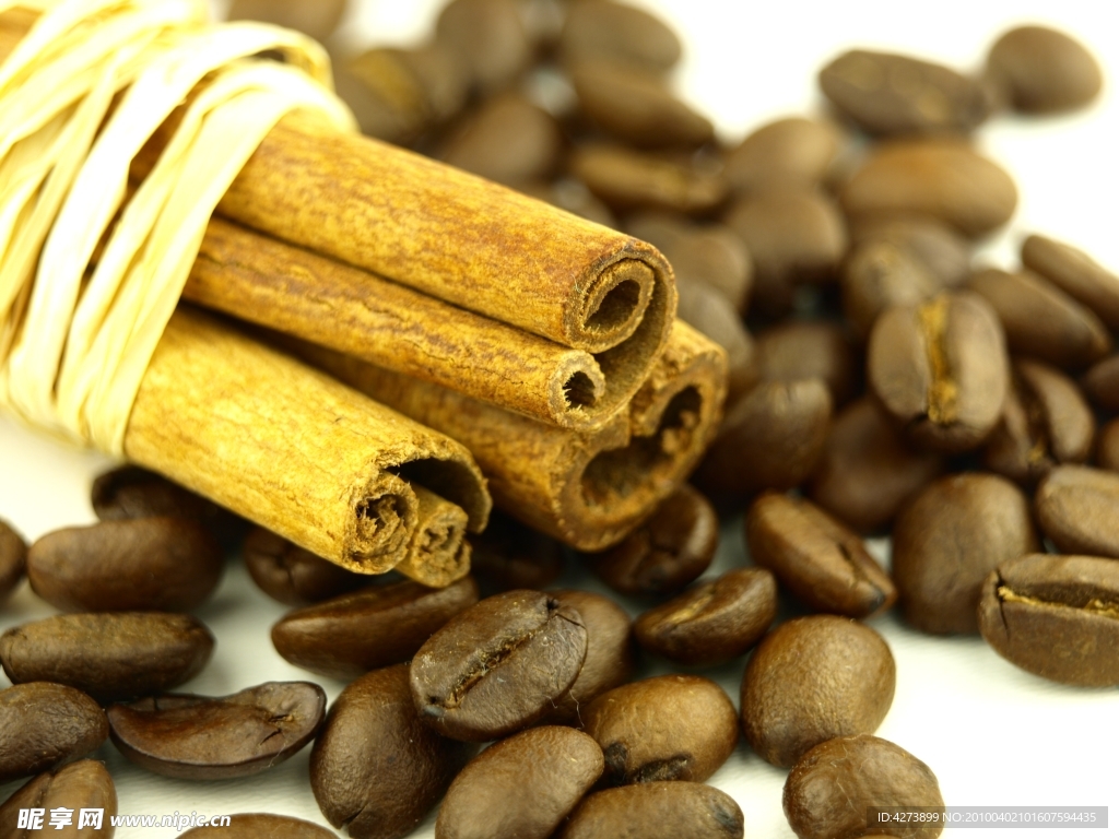肉桂和咖啡豆