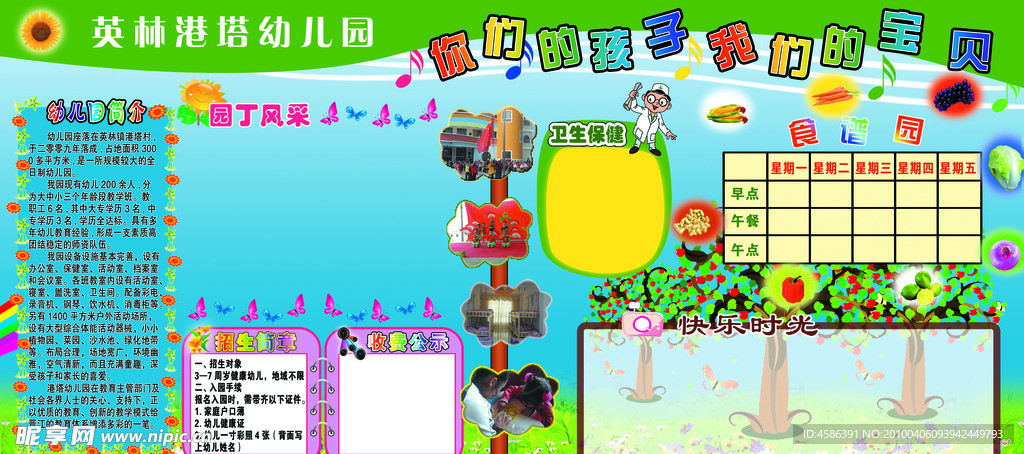 幼儿园宣传栏