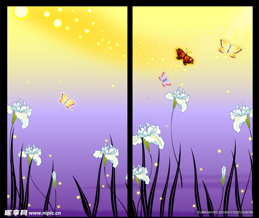 矢量风景无框画