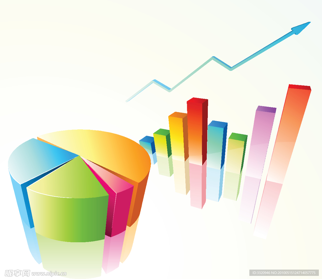 晶莹通透的统计图标