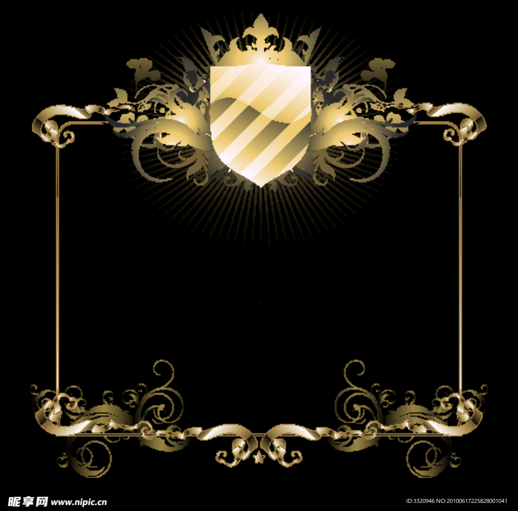金属花纹边框