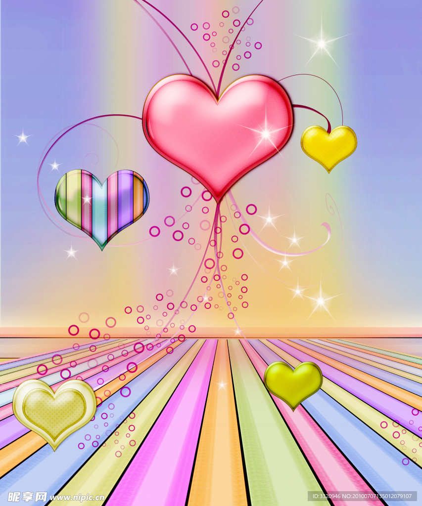 浪漫心形背景图片