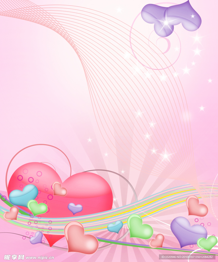 浪漫心形背景图片