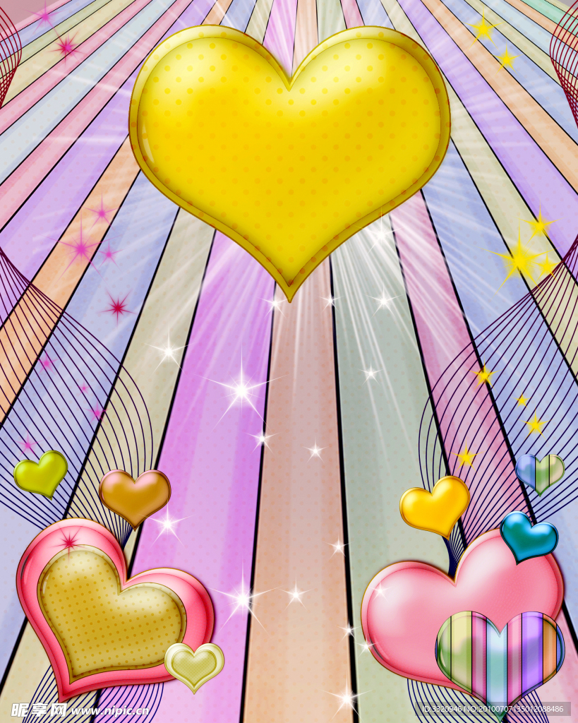 浪漫心形背景图片