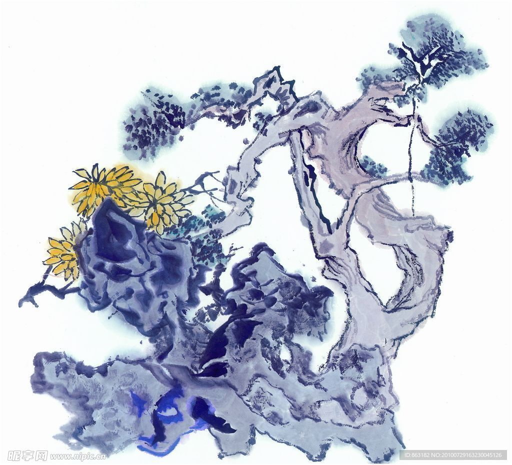 山水风景画图片