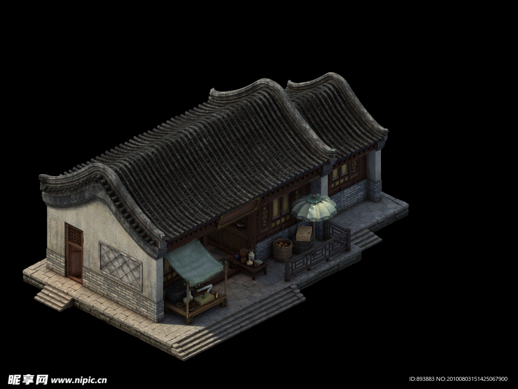 3D游戏建筑房子