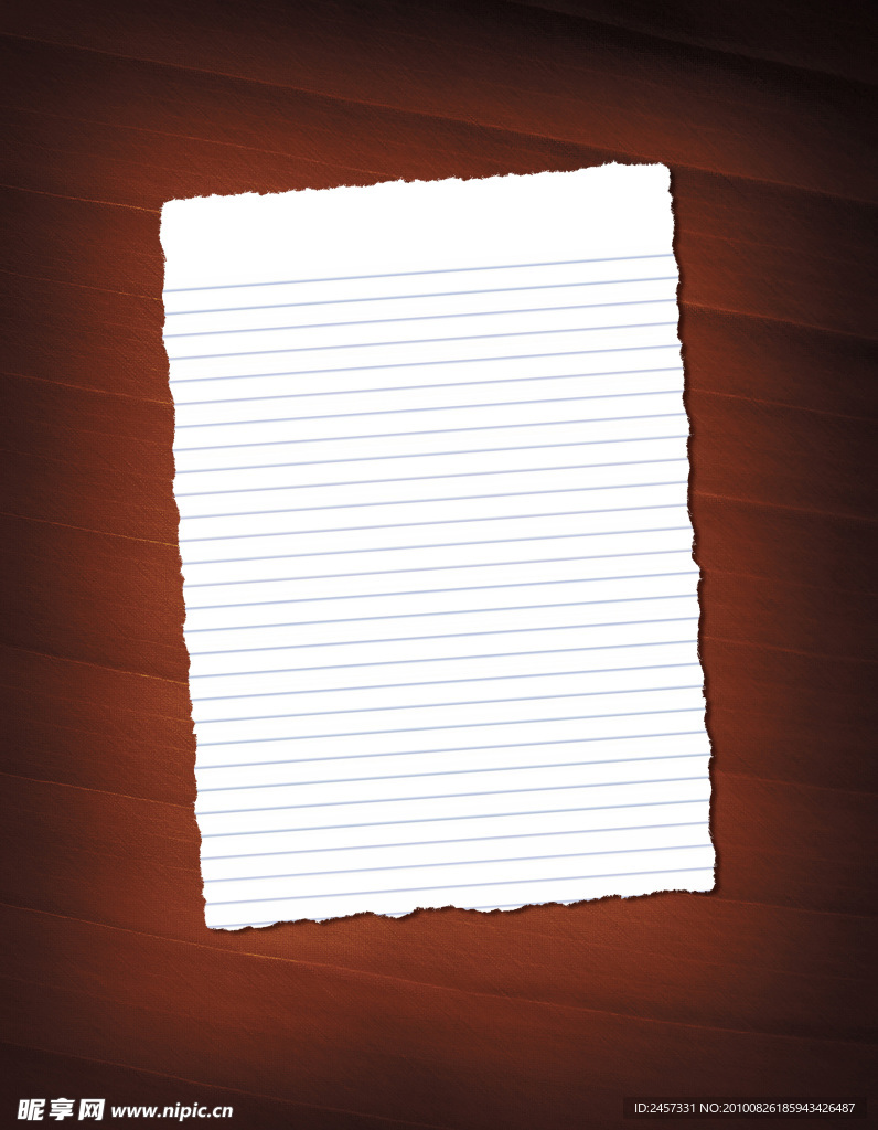 撕裂的纸 咖啡色背景