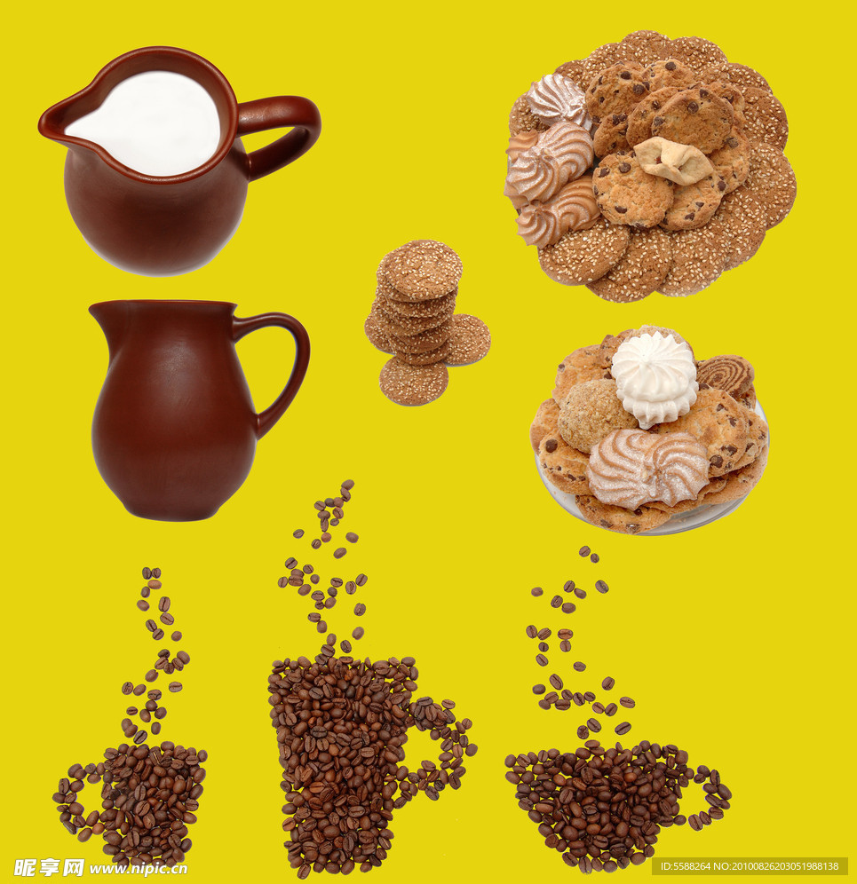 咖啡 奶茶 饼干 创意