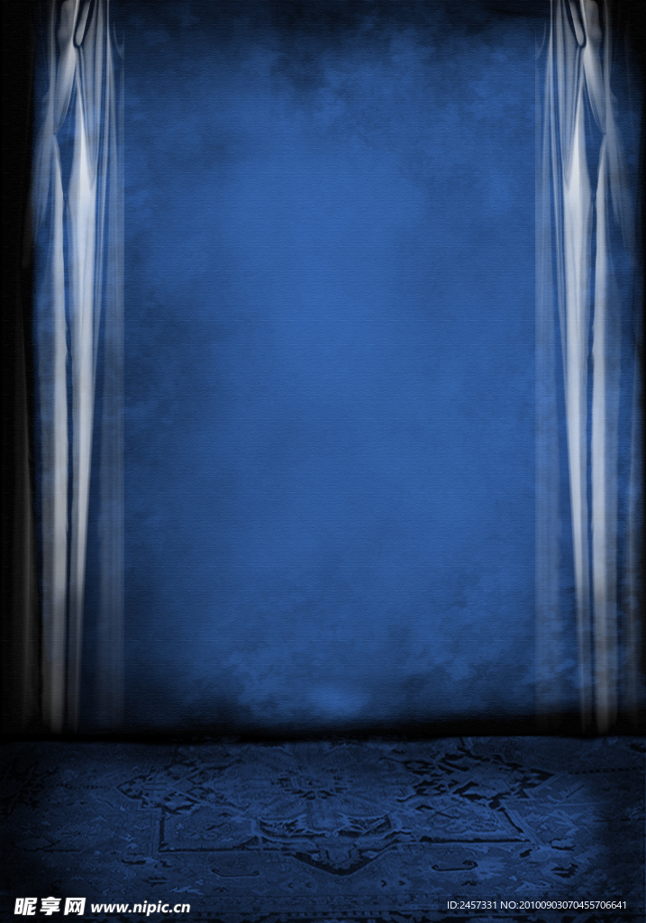 蓝色 影楼背景