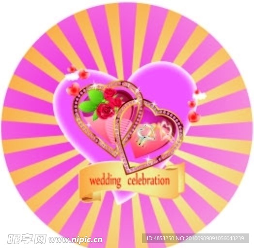 情人节元素 戒指心形