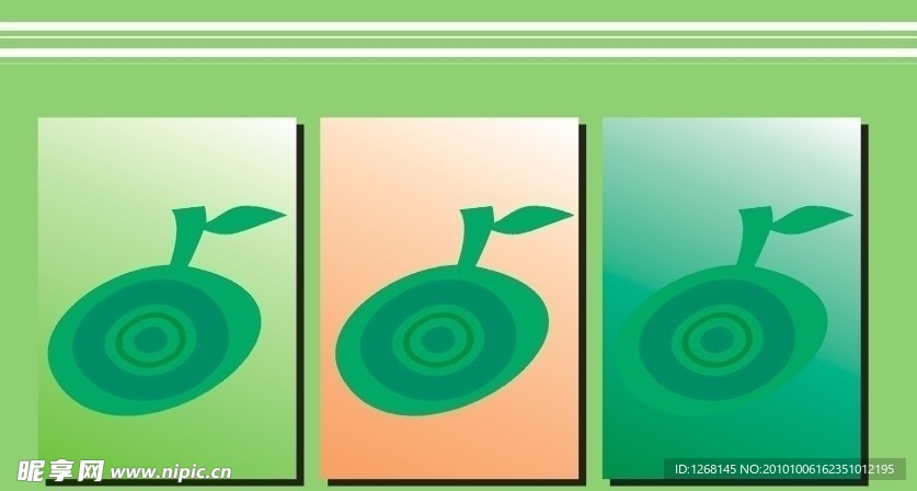 绿色 抽象 无框画