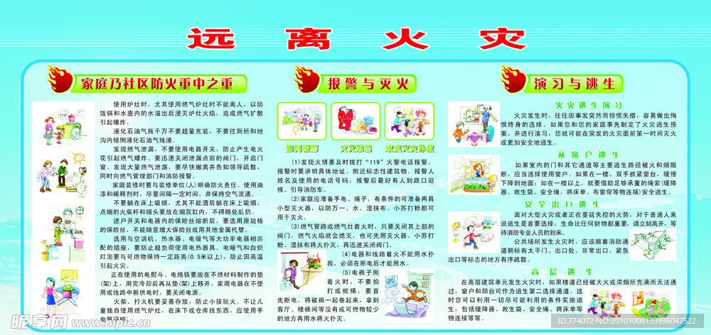 远离火灾展板