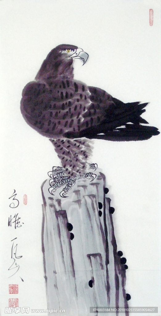 梁大年 国画 鹰