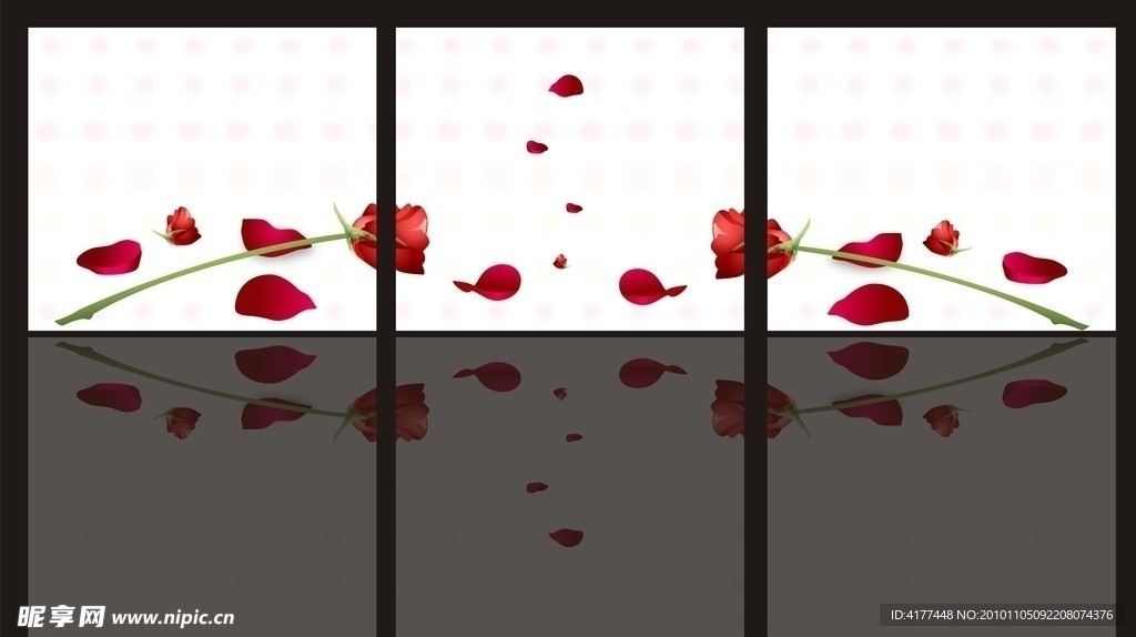 缤纷玫瑰无框画