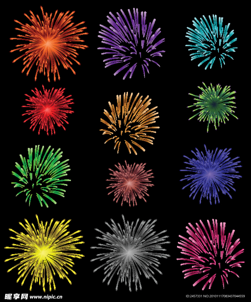 圣诞烟花 新年烟花 烟火 礼花