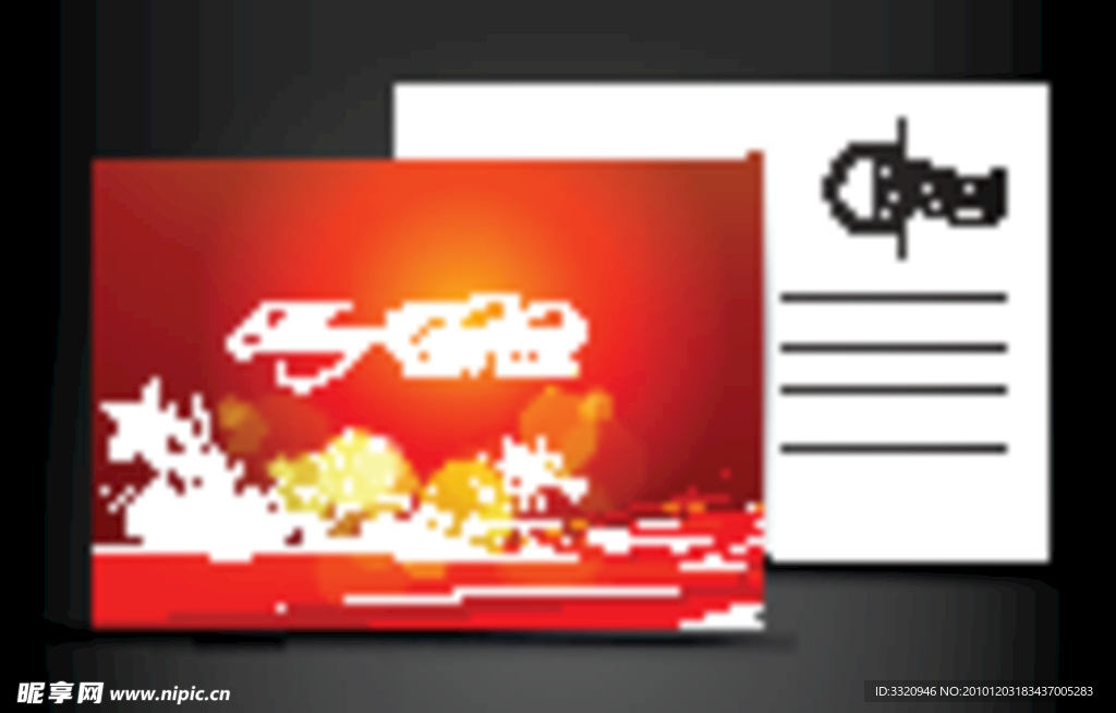 圣诞明信片矢量素材