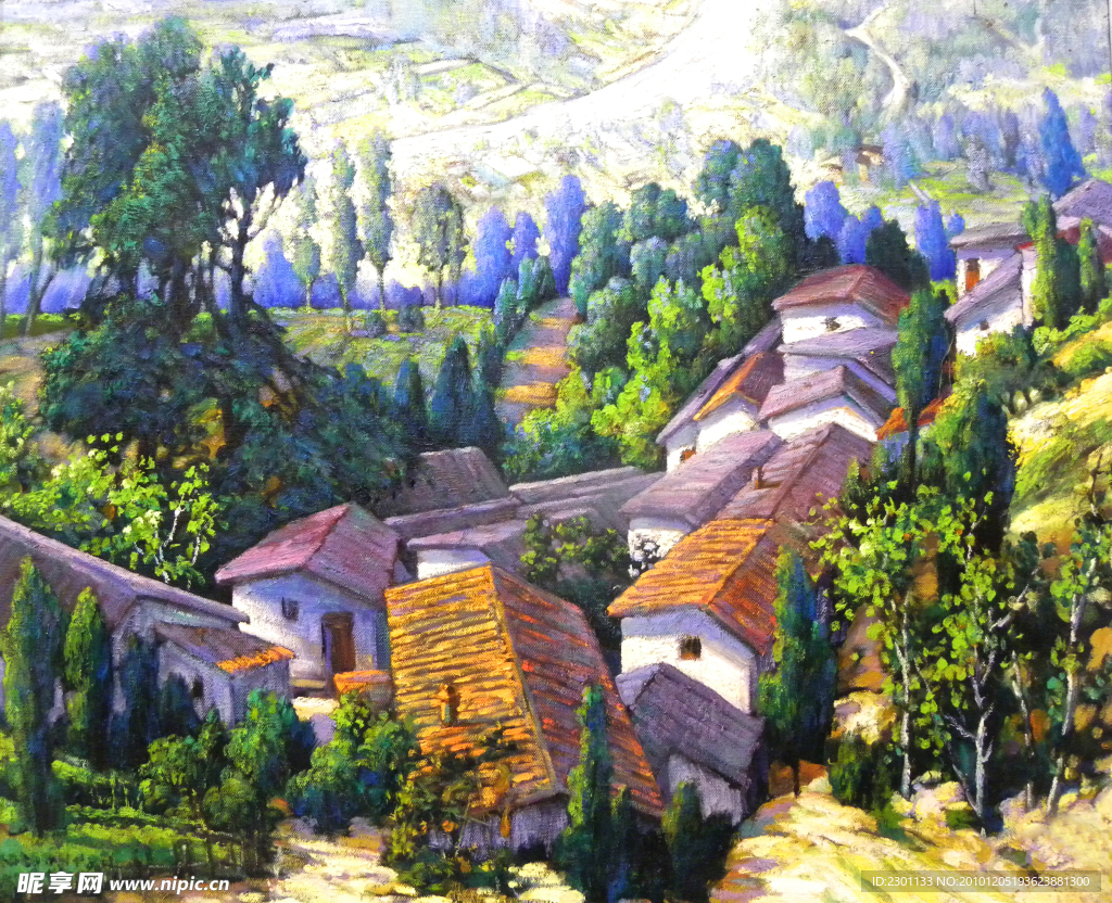 抽象 油画 风景 山水画