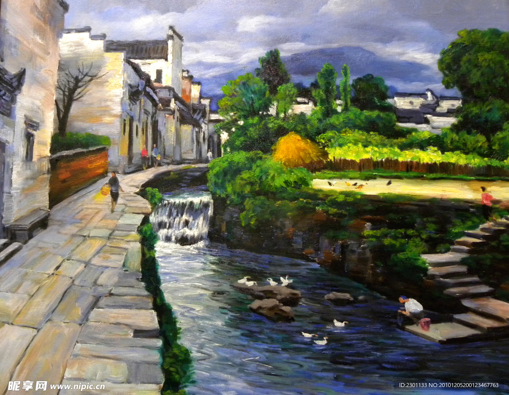 抽象 油画 风景 山水画