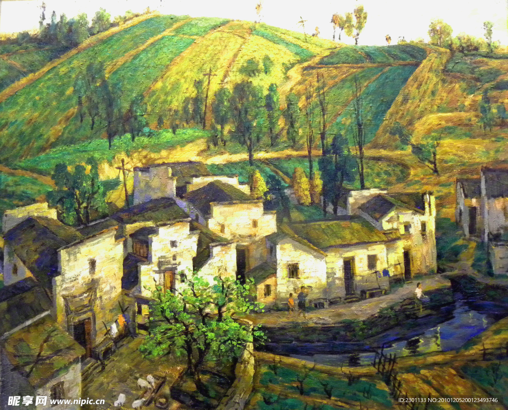 抽象 油画 风景 山水画