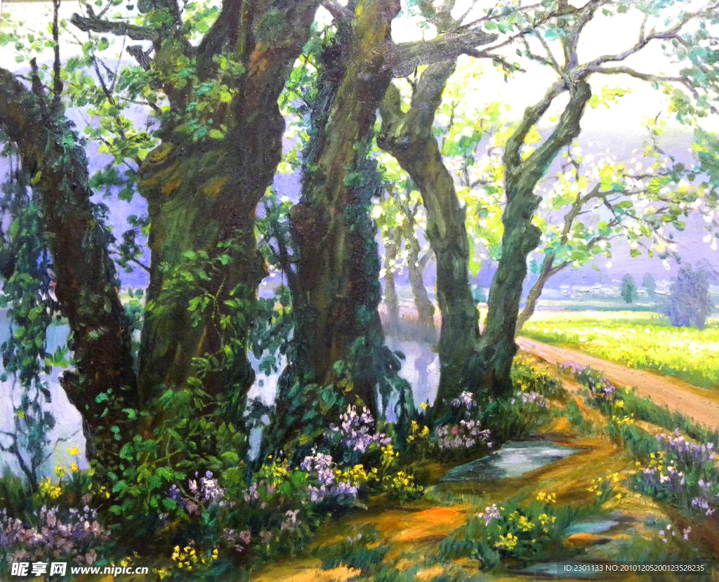 抽象 油画 风景 山水画