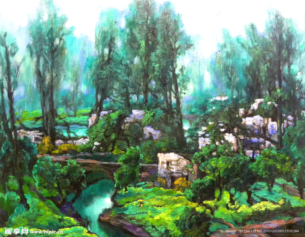 抽象 油画 风景 山水画