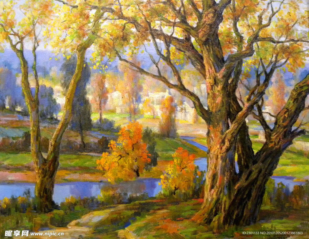 抽象 油画 风景 山水画