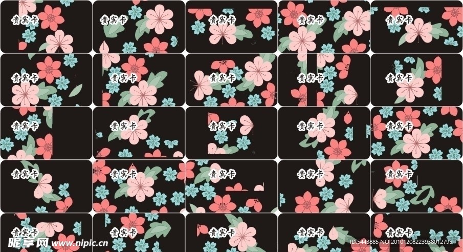 唯美贵宾卡名片设计