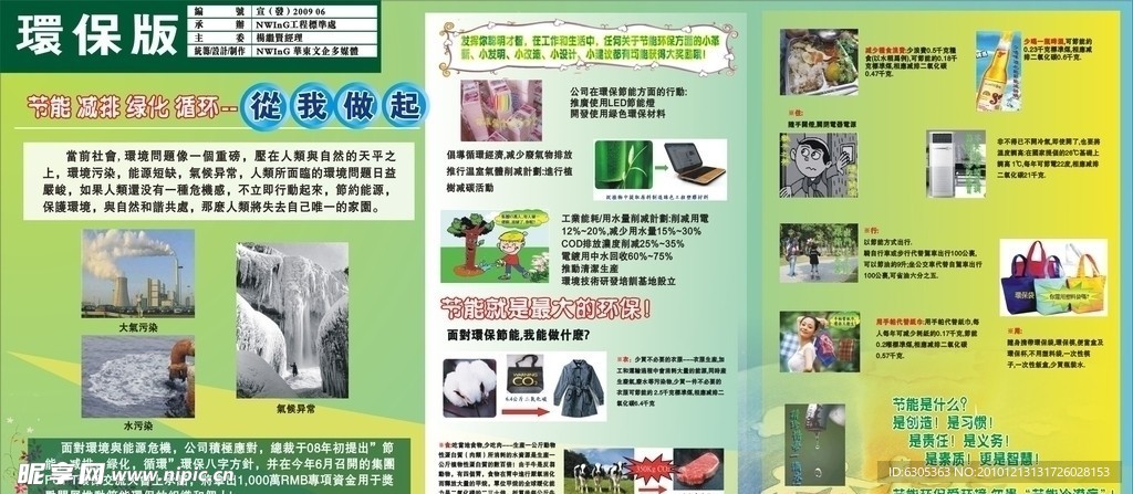 节能 减排 环保 宣传展板