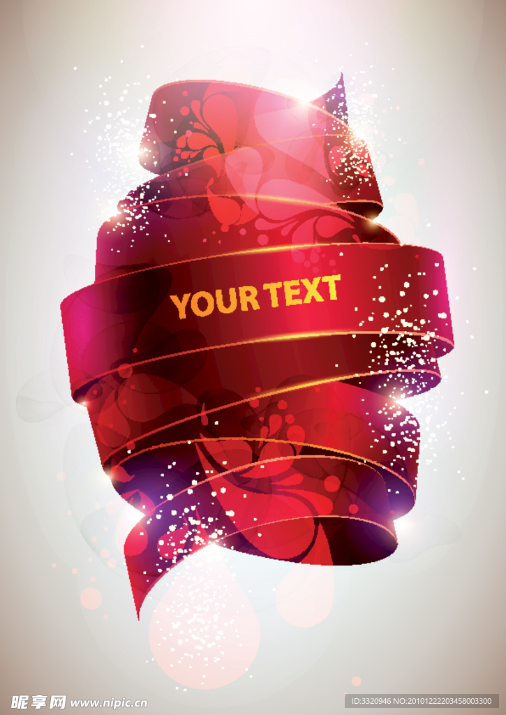 节日丝带矢量素材