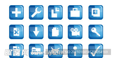 蓝色水晶网页常用图标