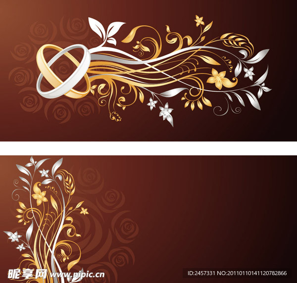 手镯婚纱婚礼贺卡