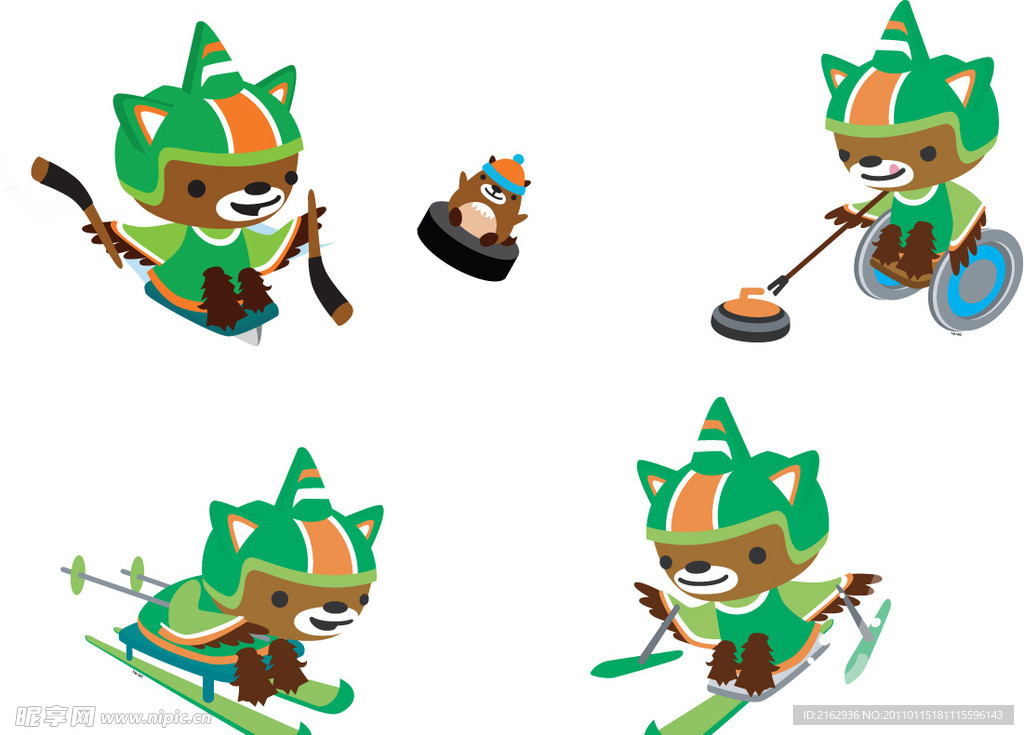 温哥华冬季残奥会吉祥物运动图标