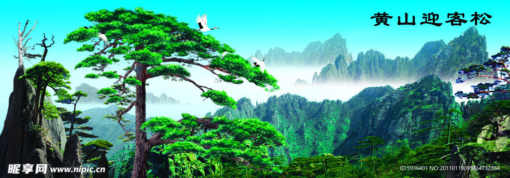 迎客松自然风景图